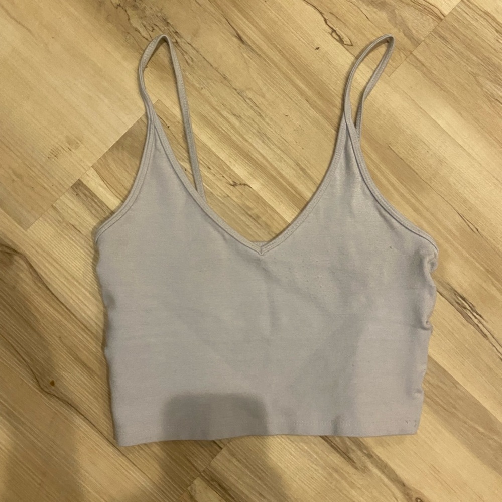 Aritzia Sunday best baby blue crop top